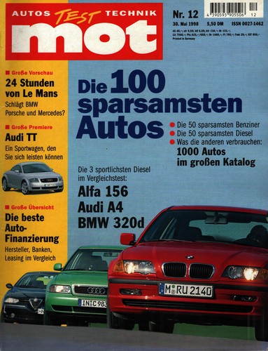 Zeitschrift mot auto 1998 - mot, #12